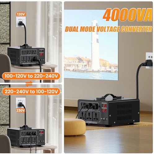 VIOPUMPO - 1000W Voltage Converter Transformer Step Up 110V/120V to220V/240V or Step Down 220V to 110V AC Power Converte